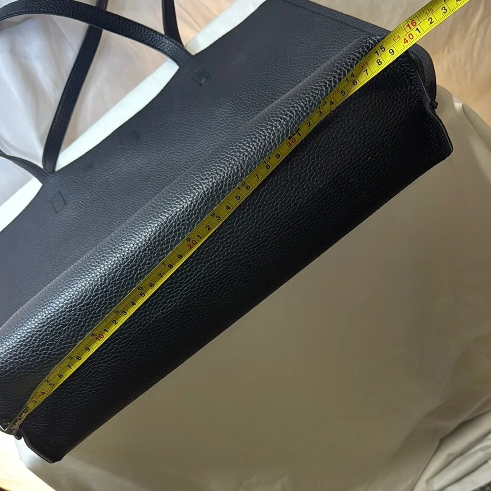 Black Textured Tote Bag